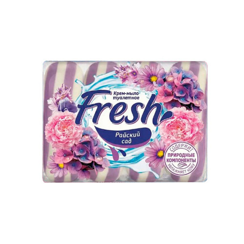 Крем-мыло туалетное FRESH Райский сад (твердое) 4*75гр