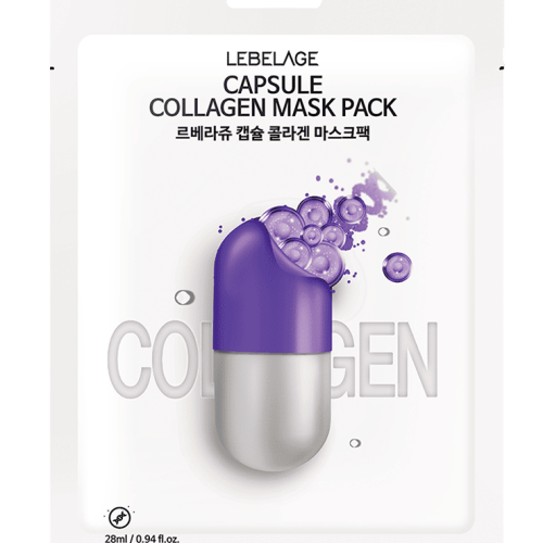 Подтягивающия маска для лица с коллагеном LEBELAGE CAPSULE COLLAGEN MASK PACK 28мл
