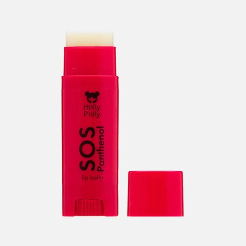 HOLLY POLLY Бальзам для губ SOS Panthenol (Вишня),4,8 г,Россия