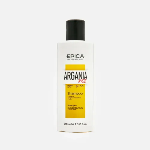 EPICA Professional Argania Rise ORGANIC Шампунь для придания блеска с маслом арганы,  250 мл.