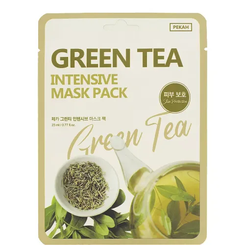 Тканевая маска с экстрактом зеленого чая, PEKAH/ PEKAH Green Tea Intensive Mask Pack 23 ml