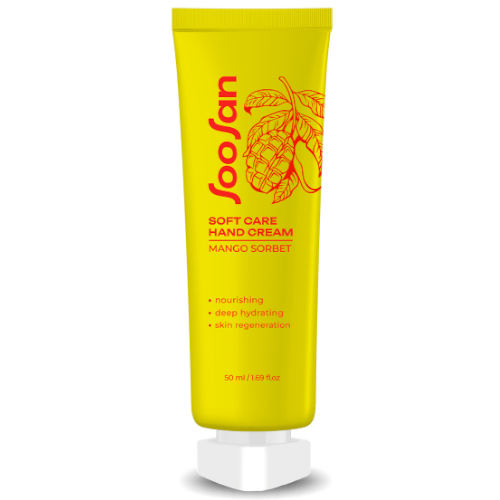 SOOSAN Soft Care Hand Cream Mango Sorbet Увлажняющий крем для рук с ароматом манго 50мл