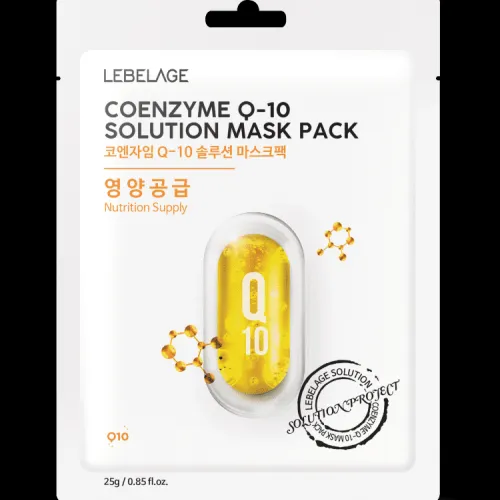  Антивозрастная маска для лица с коэнзимом LEBELAGE COENZYME Q-10 SOLUTION MASK PACK 25гр