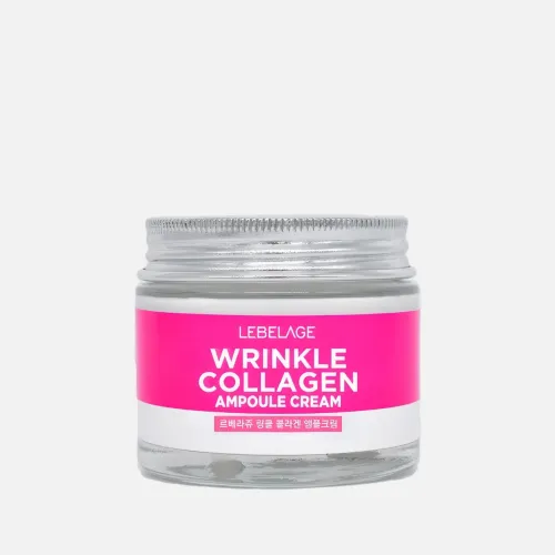 Подтягивающий крем для лица с коллагеном LEBELAGE WRINKLE COLLAGEN AMPOULE CREAM 70мл