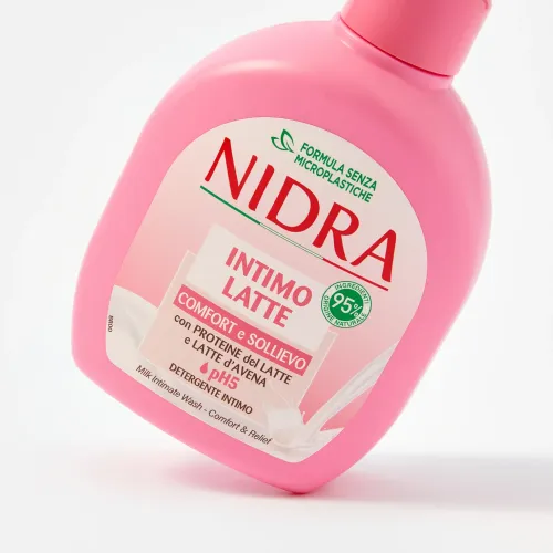 NIDRA Гель для интимной гигиены с молочными протеинами и овсяным молоком COMFORT AND RELIEF, 250 мл