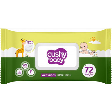Cushy Baby Детские влажные салфетки, 72 шт