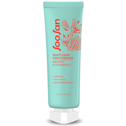SOOSAN Soft Care Moisturizing Foot Cream with Bamboo & Grapefruit Увлажняющий крем для ног с экстрактами бамбука и грейпфрута 50мл